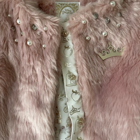 Disney Princess toddler pink fur coat size 3 - Picture 2 of 6